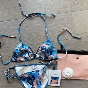Authentic Chanel 2 Piece Women's Swim size 36/38